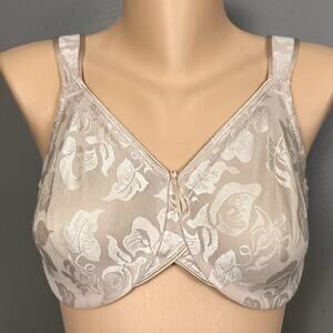 Wacoal 36DD Bra Awareness Full Figure Seamless Underwire 85567 Beige Floral Tan